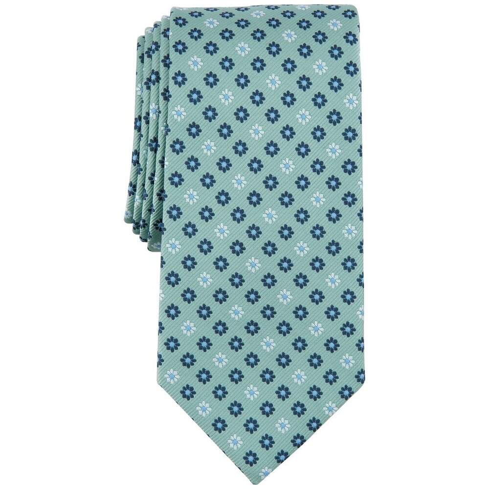 Club Room Green and Blue Floral Tie